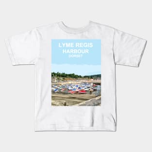 Lyme Regis Dorset. Travel poster. Gift. Kids T-Shirt